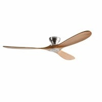 Faro - Ventilateur bois massif naturel et argent
