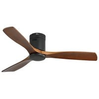 Alpage - Ventilateur de plafond 132cm encastré - Sans lumière, acier & bois